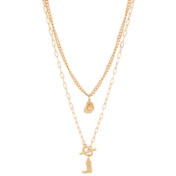 Layered Tiny Western Style Pendant Necklace Set - Picture 1 of 5